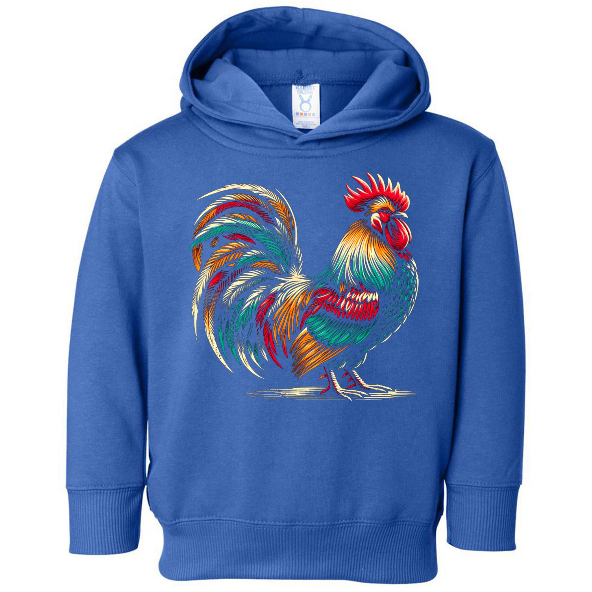 Colorful Rooster Funny Gift Toddler Hoodie