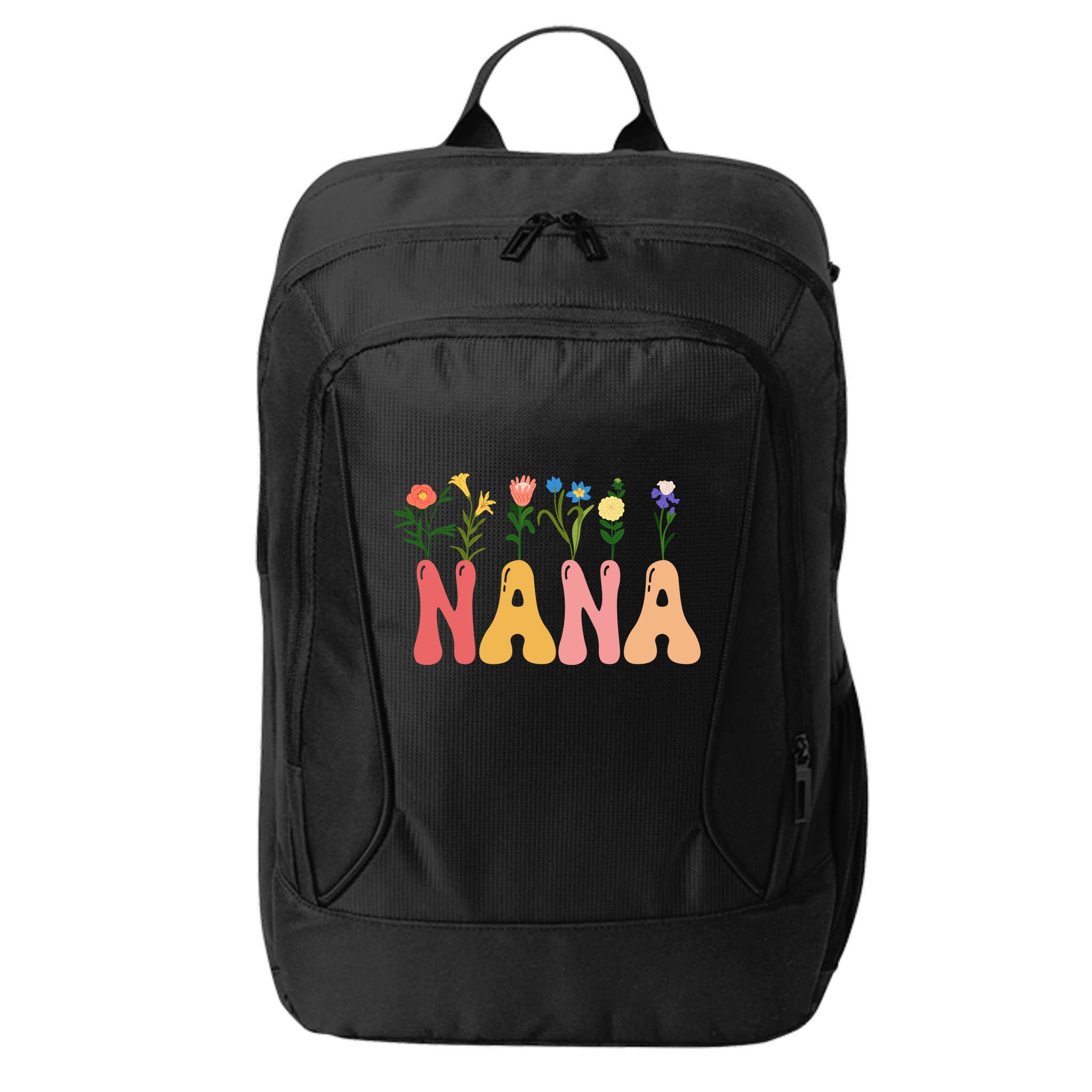 Cute Retro Floral Nana City Backpack