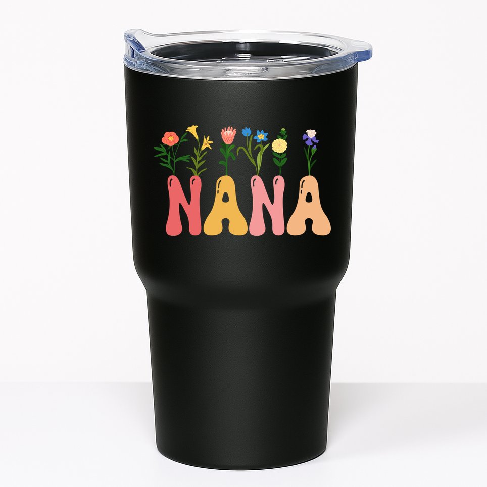 Cute Retro Floral Nana Tumbler