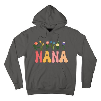 Cute Retro Floral Nana Hoodie