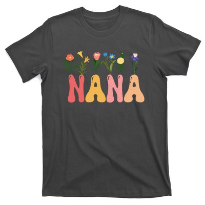 Cute Retro Floral Nana T-Shirt