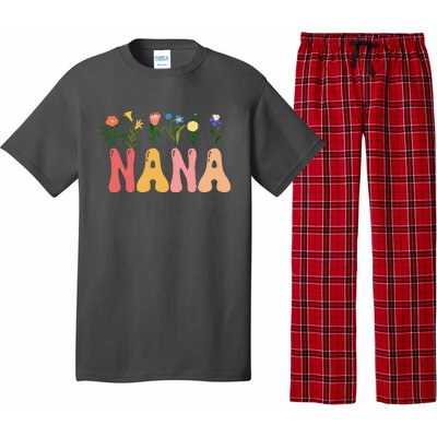 Cute Retro Floral Nana Pajama Set