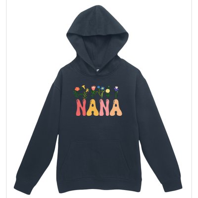 Cute Retro Floral Nana Urban Pullover Hoodie