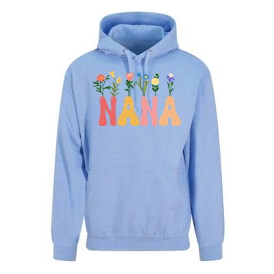 Cute Retro Floral Nana Unisex Surf Hoodie