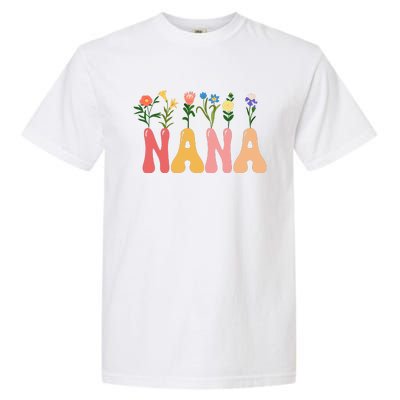 Cute Retro Floral Nana Garment-Dyed Heavyweight T-Shirt