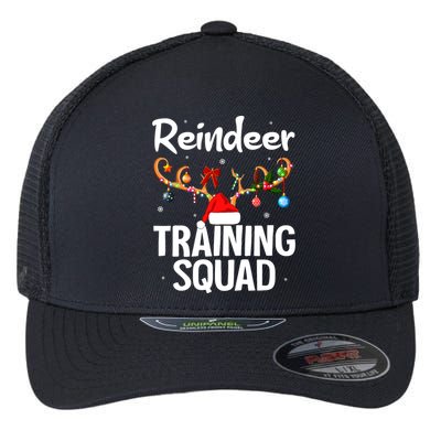 Christmas Running Funny Reindeer Training Squad Team Family Flexfit Unipanel Trucker Cap