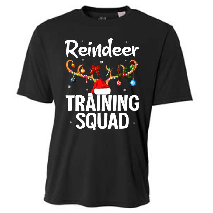 Christmas Running Funny Reindeer Training Squad Team Family Cooling Performance Crew T-Shirt