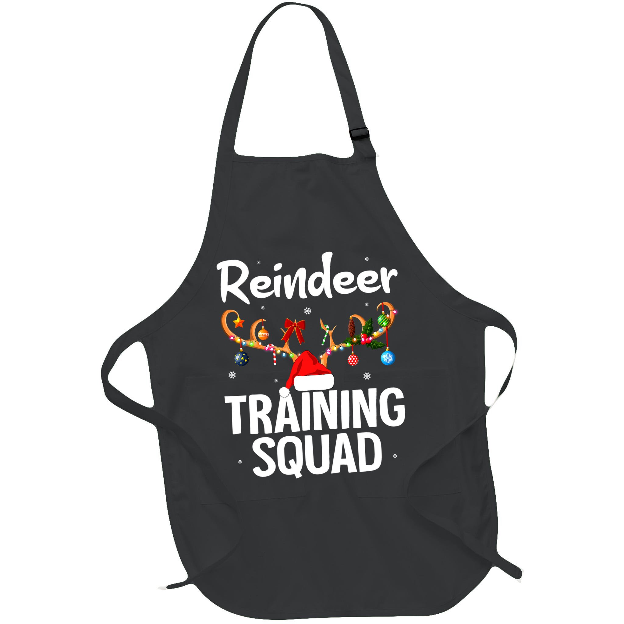Christmas Running Funny Reindeer Training Squad Team Family Apron
