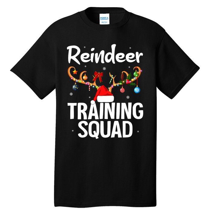 Christmas Running Funny Reindeer Training Squad Team Family Tall T-Shirt