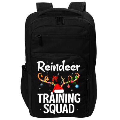 Christmas Running Funny Reindeer Training Squad Team Family Impact Tech Backpack