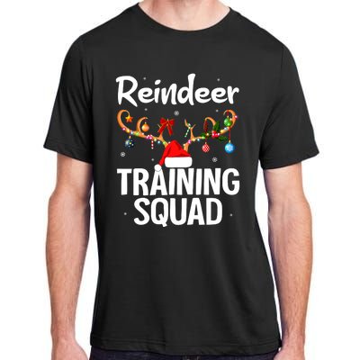 Christmas Running Funny Reindeer Training Squad Team Family Adult ChromaSoft Performance T-Shirt