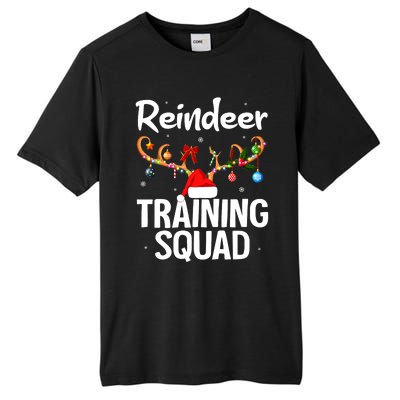 Christmas Running Funny Reindeer Training Squad Team Family Tall Fusion ChromaSoft Performance T-Shirt