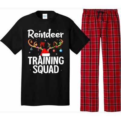 Christmas Running Funny Reindeer Training Squad Team Family Pajama Set