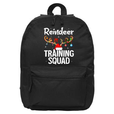 Christmas Running Funny Reindeer Training Squad Team Family 16 in Basic Backpack