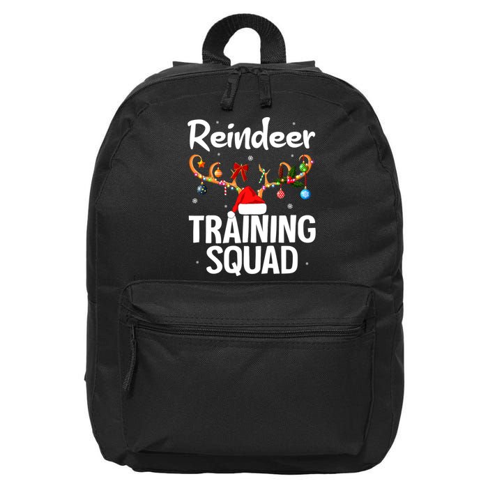 Christmas Running Funny Reindeer Training Squad Team Family 16 in Basic Backpack