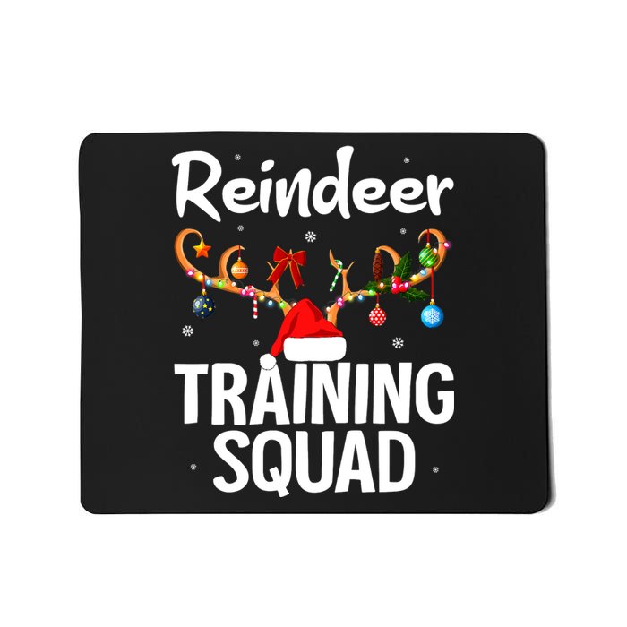 Christmas Running Funny Reindeer Training Squad Team Family Mousepad