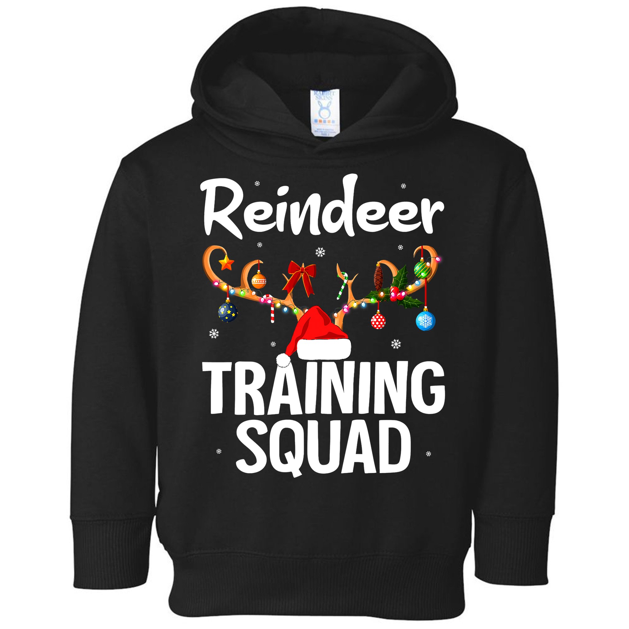 Christmas Running Funny Reindeer Training Squad Team Family Toddler Hoodie