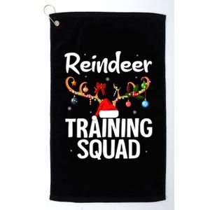 Christmas Running Funny Reindeer Training Squad Team Family Platinum Collection Golf Towel