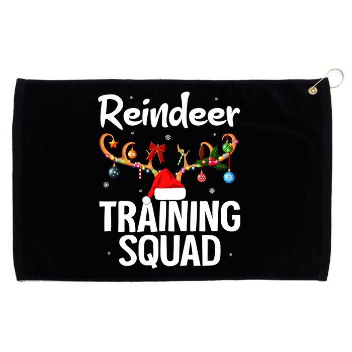 Christmas Running Funny Reindeer Training Squad Team Family Grommeted Golf Towel