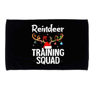 Christmas Running Funny Reindeer Training Squad Team Family Microfiber Hand Towel