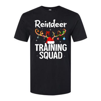 Christmas Running Funny Reindeer Training Squad Team Family Softstyle CVC T-Shirt