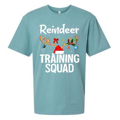 Christmas Running Funny Reindeer Training Squad Team Family Sueded Cloud Jersey T-Shirt