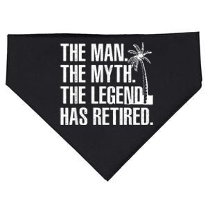 Cool Retirement For  Grandpa Dad Retired Man Myth Legend USA-Made Doggie Bandana