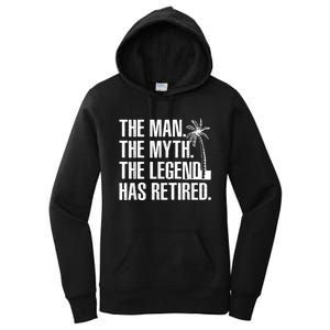 Cool Retirement For  Grandpa Dad Retired Man Myth Legend Women's Pullover Hoodie