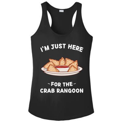Crab Rangoon Food Lover Im Just Here For The Crab Rangoon Cool Gift Ladies PosiCharge Competitor Racerback Tank