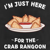 Crab Rangoon Food Lover Im Just Here For The Crab Rangoon Cool Gift Golf Towel