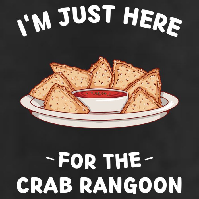 Crab Rangoon Food Lover Im Just Here For The Crab Rangoon Cool Gift Golf Towel