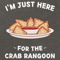 Crab Rangoon Food Lover Im Just Here For The Crab Rangoon Cool Gift Cotton Canvas Backpack