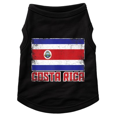 Costa Rica Flag Vintage Retro Country Costa Rican Doggie Tank