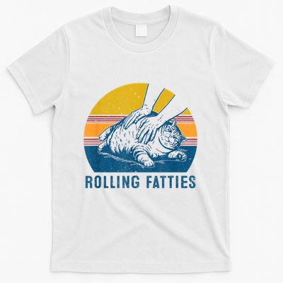 Cat Rolling Fatties Funny T-Shirt