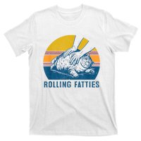 Cat Rolling Fatties Funny T-Shirt