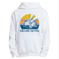 Cat Rolling Fatties Funny Urban Pullover Hoodie