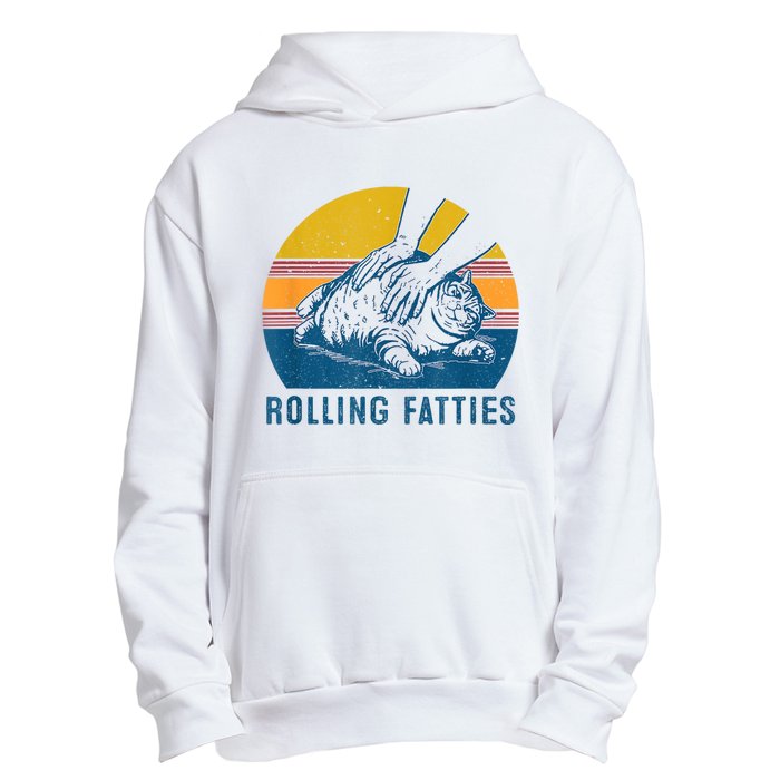 Cat Rolling Fatties Funny Urban Pullover Hoodie