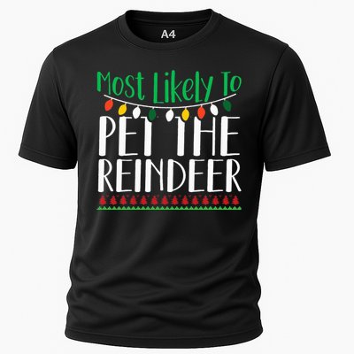 Christmas Reindeer Family Fun Festive Gift Cooling Performance Crew T-Shirt