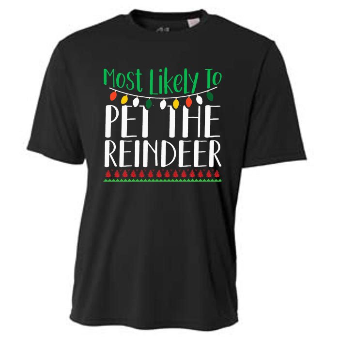 Christmas Reindeer Family Fun Festive Gift Cooling Performance Crew T-Shirt