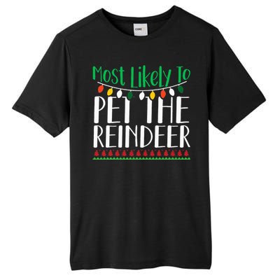 Christmas Reindeer Family Fun Festive Gift Tall Fusion ChromaSoft Performance T-Shirt