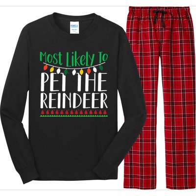 Christmas Reindeer Family Fun Festive Gift Long Sleeve Pajama Set