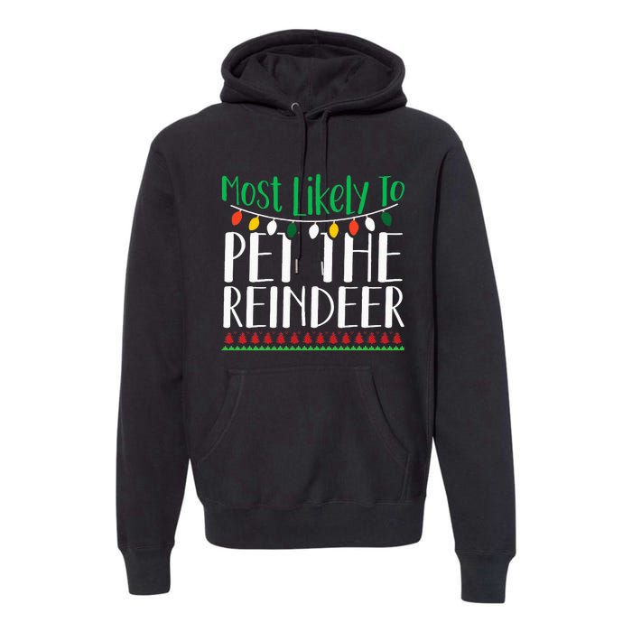 Christmas Reindeer Family Fun Festive Gift Premium Hoodie