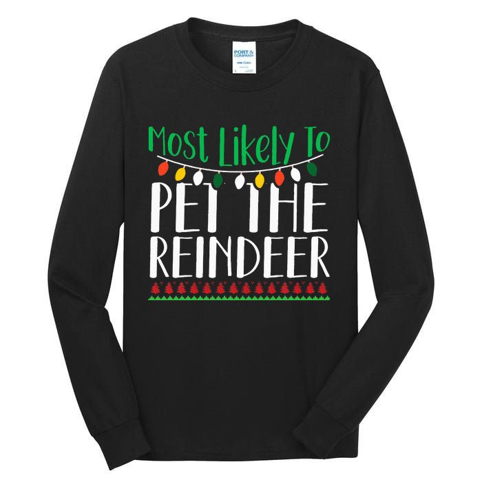 Christmas Reindeer Family Fun Festive Gift Tall Long Sleeve T-Shirt