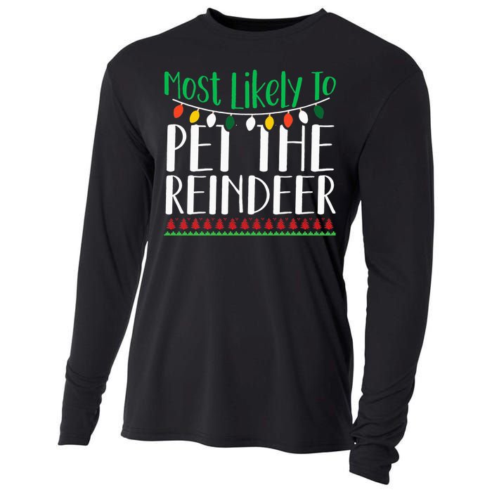 Christmas Reindeer Family Fun Festive Gift Cooling Performance Long Sleeve Crew