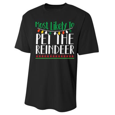 Christmas Reindeer Family Fun Festive Gift Performance Sprint T-Shirt