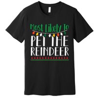 Christmas Reindeer Family Fun Festive Gift Premium T-Shirt