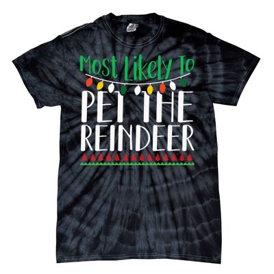 Christmas Reindeer Family Fun Festive Gift Tie-Dye T-Shirt