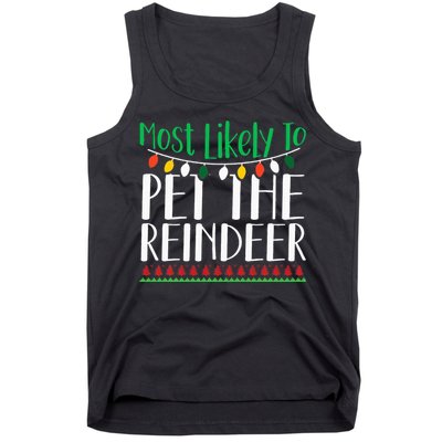 Christmas Reindeer Family Fun Festive Gift Tank Top