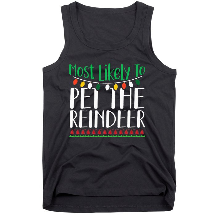 Christmas Reindeer Family Fun Festive Gift Tank Top