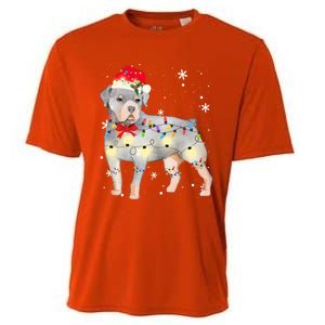 Christmas Rottweiler Funny Gift Cooling Performance Crew T-Shirt